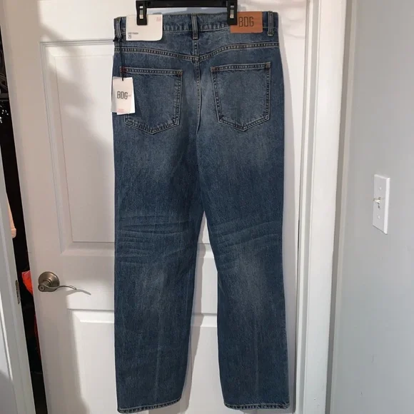 Urban Outfitters BDG Loose Straight Jeans Size 29 Blue Denim Ripped Distress - Picture 3 of 6